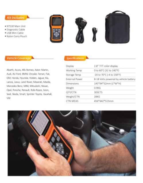 Details about   FOXWELL NT530 for FORD Ranger Multi-System OBD2 Diagnostic Scanner SRS ABS DPF