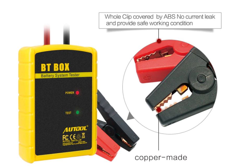 BAT TECH 12 Volt Battery Bluetooth Automotive Battery System Tester [Autool  BT BOX]
